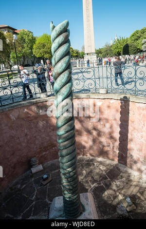 Die Schlange Spalte, Hippodrom von Konstantinopel, Istanbul, Marmara Region, Türkei, Europa Stockfoto
