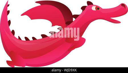 Flying Red Dragon Symbol. Cartoon von Fliegenden Roten Drachen vektor Symbol für Web Design auf weißem Hintergrund Stock Vektor