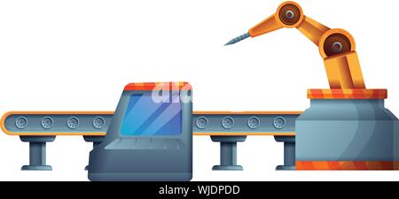 Auto Montagelinie Symbol. Cartoon von Auto Montagelinie vektor Symbol für Web Design auf weißem Hintergrund Stock Vektor