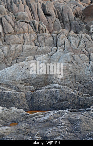 Granit Blöcke auf Penninis Kopf St Mary's Scilly Stockfoto