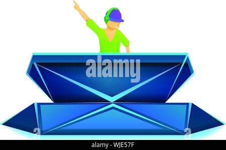 Dj disco Symbol. Cartoon von Dj disco Vektor Symbol für Web Design auf weißem Hintergrund Stock Vektor