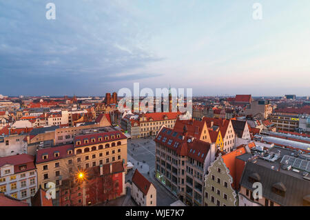 Air View Panorama von Breslau. Breslau Stockfoto