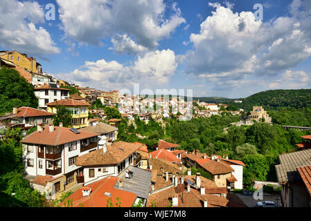 Die Altstadt, Varosha, von Veliko Tarnovo. Bulgarien Stockfoto