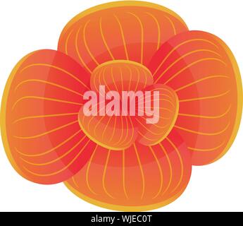 Orange orchid Symbol. Cartoon von Orange orchid Vektor Symbol für Web Design auf weißem Hintergrund Stock Vektor