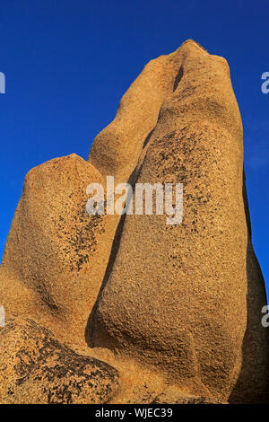 Granit Blöcke auf Penninis Kopf St Mary's Scilly Stockfoto