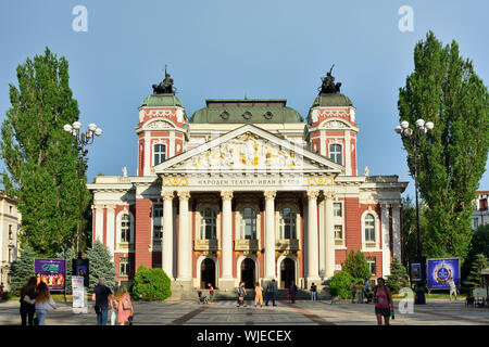 Ivan Vazov National Theater, das älteste Theater im Land. Sofia, Bulgarien Stockfoto