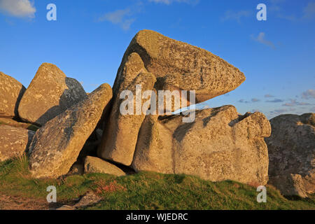 Granit Blöcke auf Penninis Kopf St Mary's Scilly Stockfoto