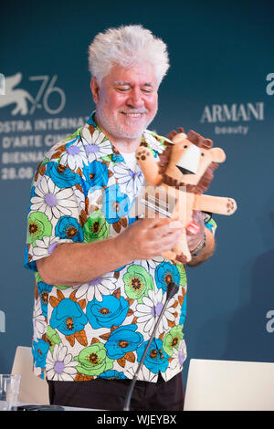 Pedro Almodovar Master Klasse Venedig Film Festival Stockfoto