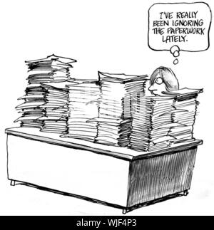 "Ich habe wirklich die Schreibarbeit in letzter Zeit wurden ignoriert." Stockfoto