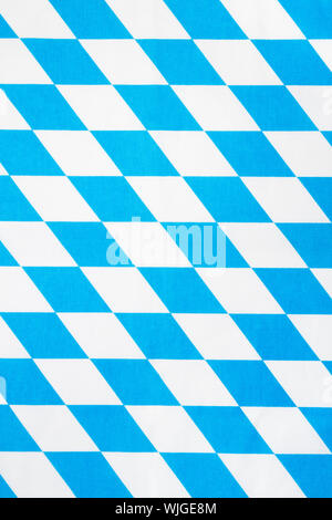 blaue und weiße bayerische Raute Textile Textur oder Hintergrund Stockfoto