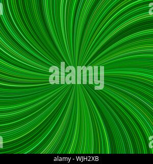 Grüne hypnotisch abstrakte Swirl Hintergrund - Vector Illustration aus gestreiften Strahlen Stock Vektor