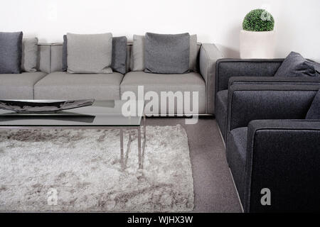 Wohnzimmer mit brandneuen Möbelklassiker Stockfoto