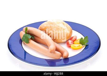 Frankfurter oder Wiener Würstchen Stockfoto