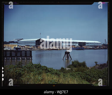 Higgins Industries, Inc., New Orleans, Louisiana, macht Torpedoboote und andere Boote für die Marine Stockfoto