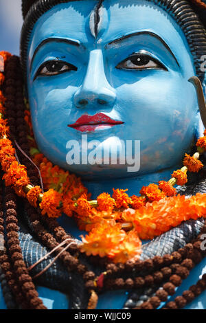 Shiva-Statue-Details am See Grand Bassin, Mauritius Stockfoto