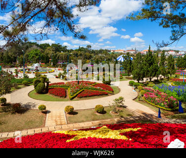 Stadt-Blumengarten in Dalat, Vietnam Stockfoto