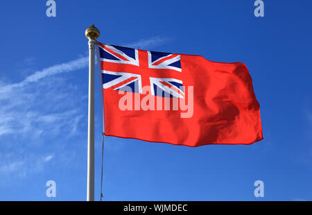 Red Ensign, Flagge, Großbritannien, UK, Versand, Rot Duster, Handelsmarine, Fahnen Stockfoto