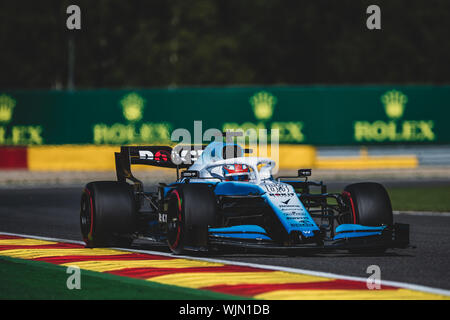 #63, George Russell, GBR, Williams, in Aktion während des Grand Prix von Belgien in Spa Francorchamps Stockfoto