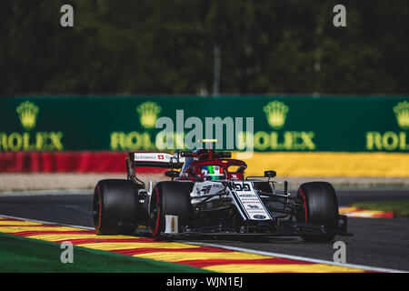 #99, Antonio Giovinazzi, ITA, Alfa Romeo, in Aktion während des Grand Prix von Belgien in Spa Francorchamps Stockfoto