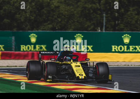 #3, Daniel Ricciardo, AUS, Renault, in Aktion während des Grand Prix von Belgien in Spa Francorchamps Stockfoto
