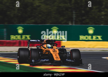 #4, Lando Norris, GBR, McLaren, in Aktion während des Grand Prix von Belgien in Spa Francorchamps Stockfoto