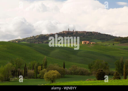 Grünen Landschaft der toskanischen Landschaft in Italien Stockfoto