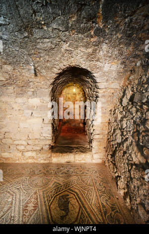 Der archäologische Park in Madaba Jordan. Stockfoto