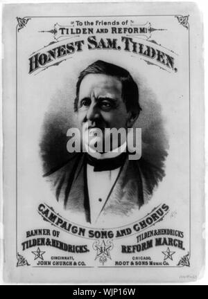 Ehrlich Sam. Tilden, Kampagne, Lied und Chor Stockfoto