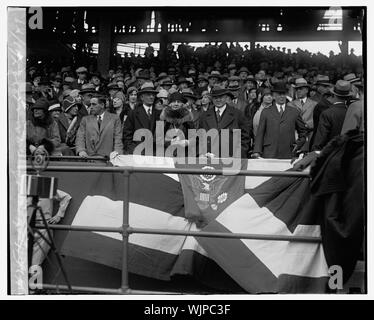 Hoover, öffnung Spiel, 1929, 4/17/29. Stockfoto