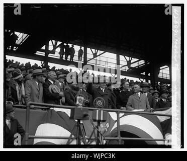 Hoover, öffnung Spiel, 1929, 4/17/29. Stockfoto
