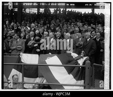 Hoover, öffnung Spiel, 1929, 4/17/29. Stockfoto