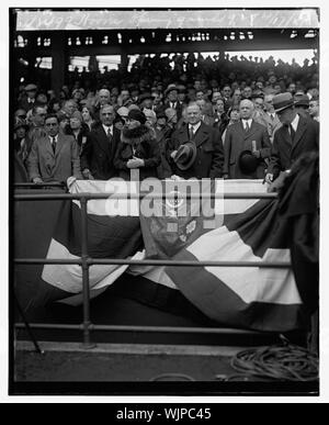 Hoover, öffnung Spiel, 1929, 4/17/29. Stockfoto