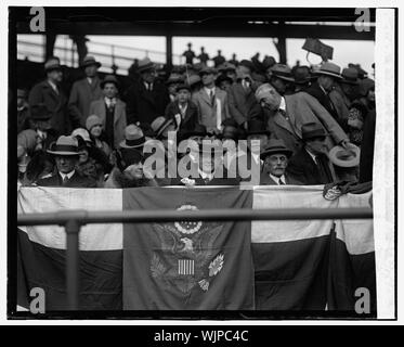 Hoover, öffnung Spiel, 1929, 4/17/29. Stockfoto