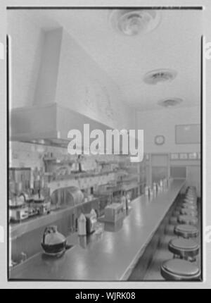 Hotel 373 Coffee Bar, Broadway und 54th St., New York City. Stockfoto