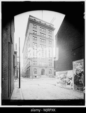 Hotel Lincoln, Pittsburgh, Pa. Datum zwischen 1900 und 1905 stellt einen Teil des Titels aus der Jacke. Circus Plakate auf Gebäude. G1631 auf Negativ. Detroit Publishing Co. 062075. Geschenk; State Historical Society von Colorado, 1949. Themen Hotels Straßen Usa - Pennsylvania - Pittsburgh Pennsylvania - Pittsburgh Stockfoto