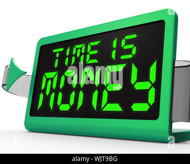 Zeit ist Geld-Uhr zeigt wertvolle und wichtige Ressource Stockfoto