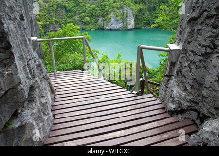 Die Lagune genannt "Talay Nai' im Moo Koh Ang Tong National Park Stockfoto