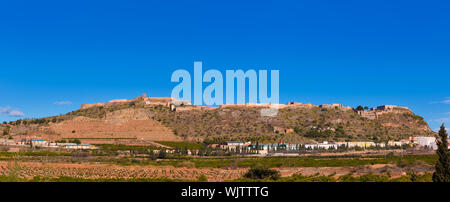 Sagunto Burg in Calderona Sierra Berg von Valencia, Spanien Stockfoto