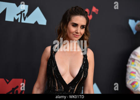 Alison Brie besucht die 2019 MTV Video Music Awards im Prudential Center am 26. August 2019 in Newark, New Jersey. Stockfoto