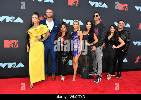 Jenni J-Woww Farley, Zack Clayton, Nicole Snooki Polizzi, Lauren Sorrentino, Angelina Pivarnick, Chris Larangeira, Deena Nicole Cortese und Christophe Stockfoto