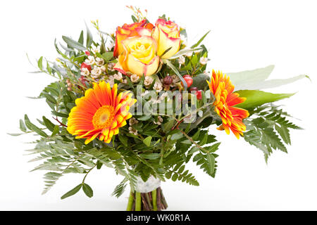 Vivid Orange Gerbera daisy In einem Blumenstrauß Stockfoto