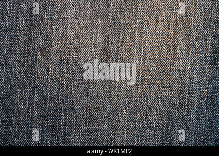 Blue demin Stoff Textur Hintergrund. Stockfoto
