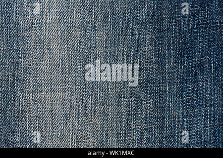 Blue demin Stoff Textur Hintergrund. Stockfoto
