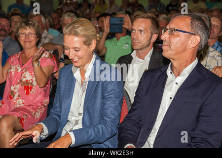 Bei Göda Bautzen 29.8.2019, Wahlkampfveranstaltung mit Alice Weidel und Jörg Urban Stockfoto