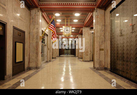 Lobby, John W. McCormack U.S. Post Office und Gerichtsgebäude, Boston, Massachusetts Stockfoto