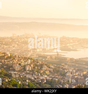 Panorama Blick von Triest, Italien, Europa. Stockfoto