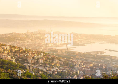 Panorama Blick von Triest, Italien, Europa. Stockfoto