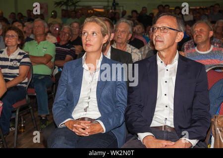 Bei Göda Bautzen 29.8.2019, Wahlkampfveranstaltung mit Alice Weidel und Jörg Urban Stockfoto