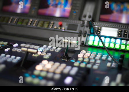 TV-Studio für Dreharbeiten Programme und Nachrichten Stockfoto