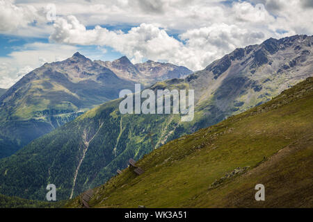 Fahrt von Sölden in den Gaislachkogel, Ötztal, Tirol, Österreich Stockfoto